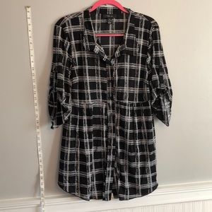 Style and co. Nylon button-down blouse XL